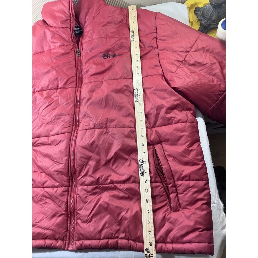 Ecko Function Puffer Jacket Burgundy Quilted Zip … - image 4